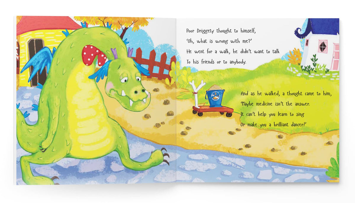 Driggety Droo: The Very Determined Dragon -A Fun Story About Never Giving Up,Age Group: 5+,Children's Illustrated Picture Book About Important Life Lessons for Kids,Explore Magical World of Dragons
