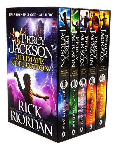 Percy Jackson Ultimate Collection Box Set – 5 Books by Rick Riordan (The Lightning Thief, Sea of Monsters, Titan’s Curse, Battle of the Labyrinth & The Last Olympian)