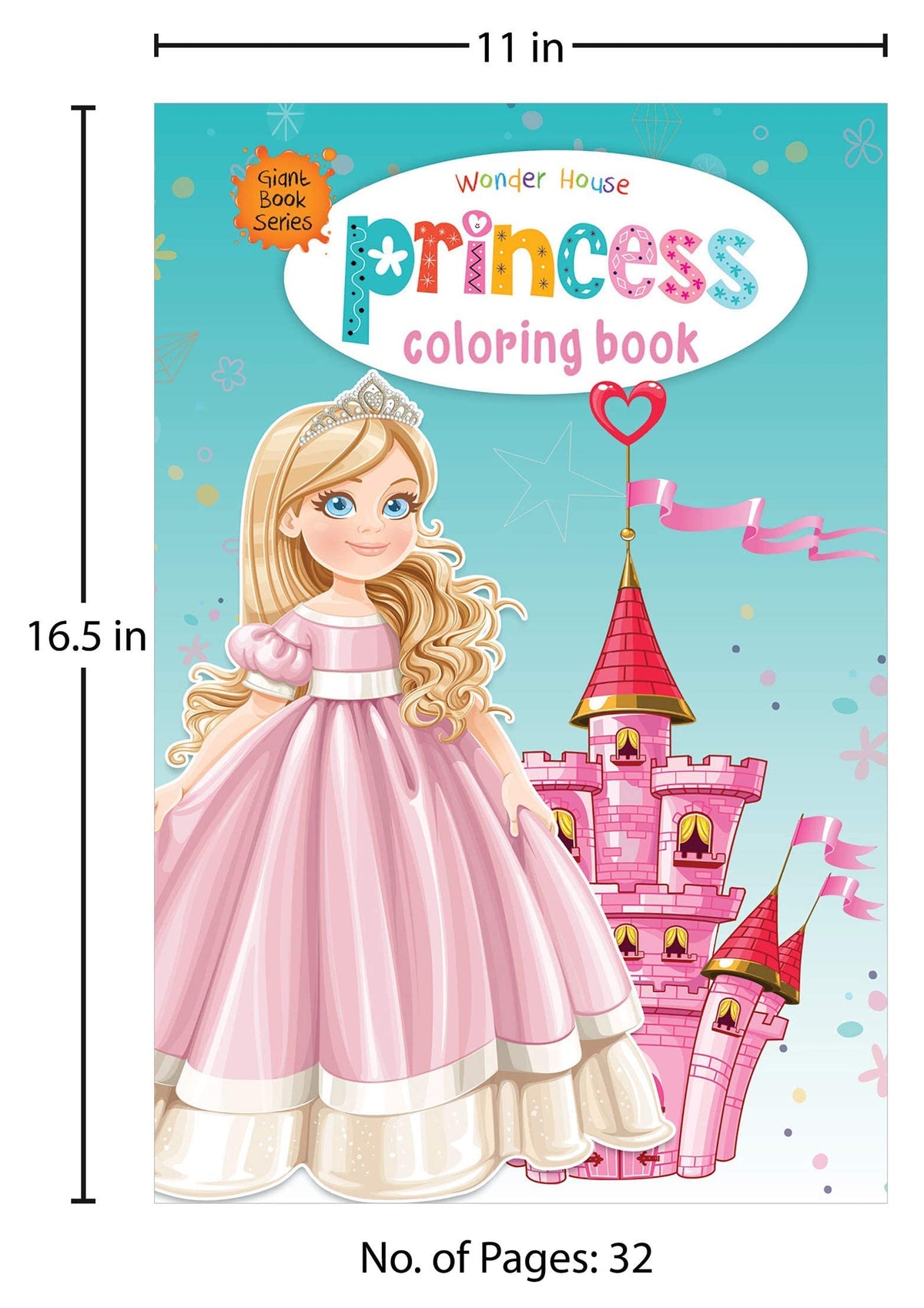 Princess Colouring Book (Giant Book Series): Jumbo Sized Colouring Books