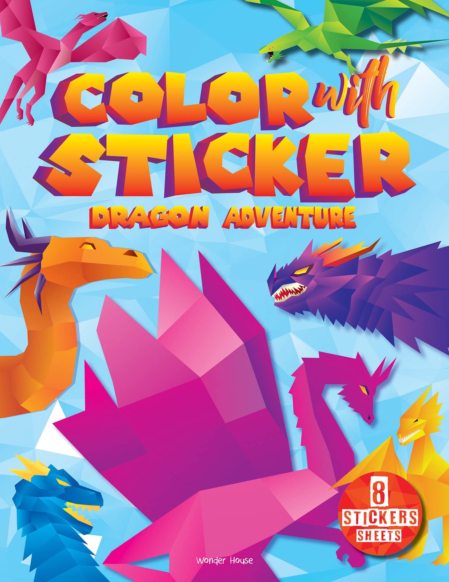 Color with sticker Dragon Adventure book cover