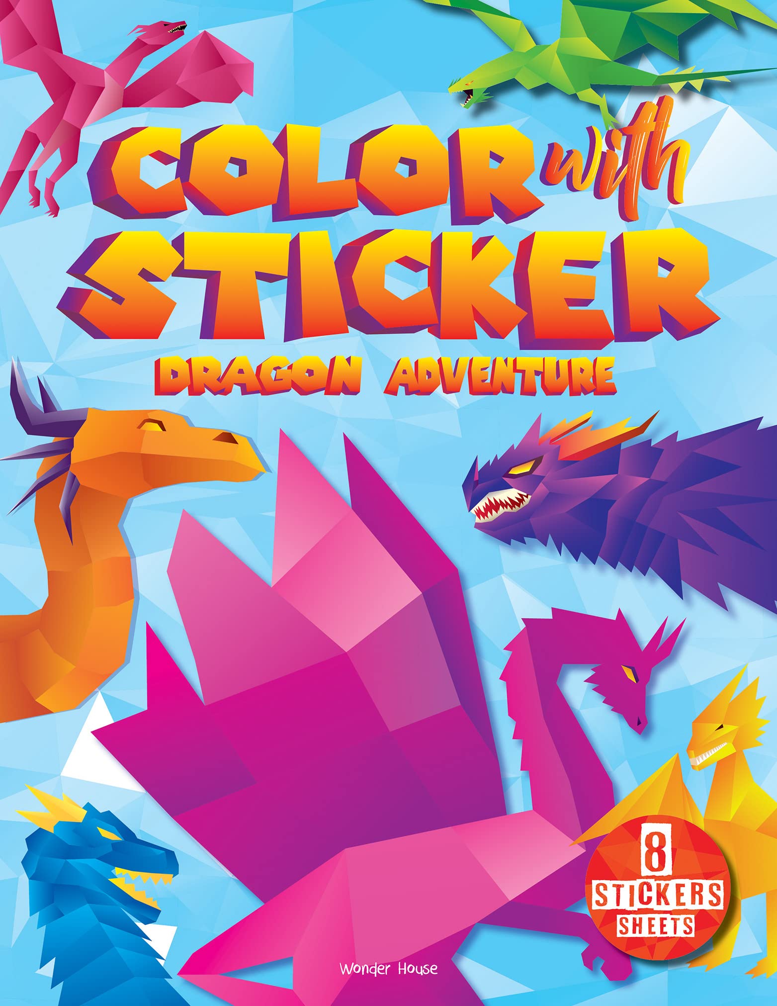 Color with sticker Dragon Adventure book cover