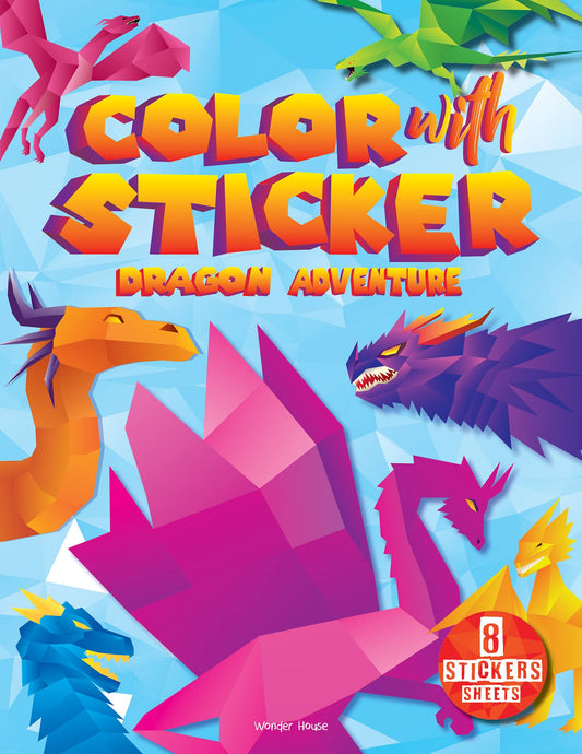 Color with sticker Dragon Adventure book cover