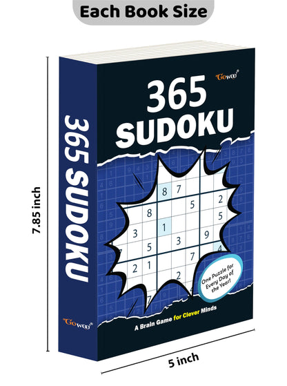 365 Sudoku :- Brain Training Sudoku Puzzle Book, Sudoku puzzle book, Brain Booster sudoku book, 365 sudoku puzzles book, Classic Sudoku Puzzle Book, Travel-sized sudoku puzzle book