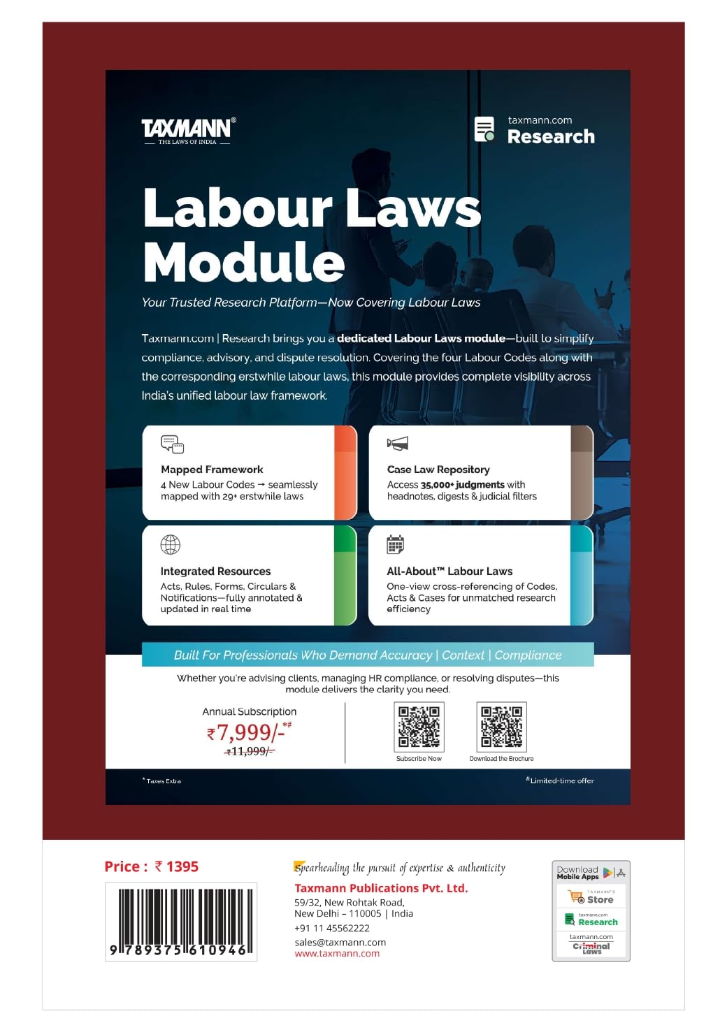 Taxmann's New Labour Codes with Labour Rules – Single-volume Desk Companion Bringing All Four Codes | 2026 Central Rules | Model Standing Orders FAQs—with Two-Way Tables | Comparative Study