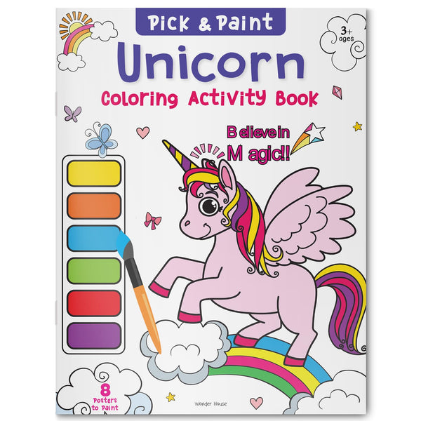 Pick and Paint Coloring Activity Book For Kids: Unicorn
