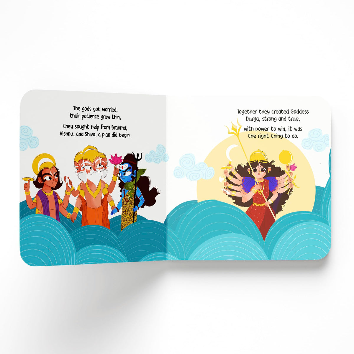 Goddess Durga and Mahishasura: Tales of Hindu Gods and Goddesses: An Illustrated Board Book for Kids | Story Book on Durga | Ages 5+ [Select Learning]