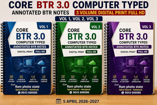 Core Btr 3.0 Computerized Written Notes All-3 Books With Btr 3.0 Integrated System Part Digital Color Notes With Spiral Binding 2026-2027 spiral – 20 May 2025