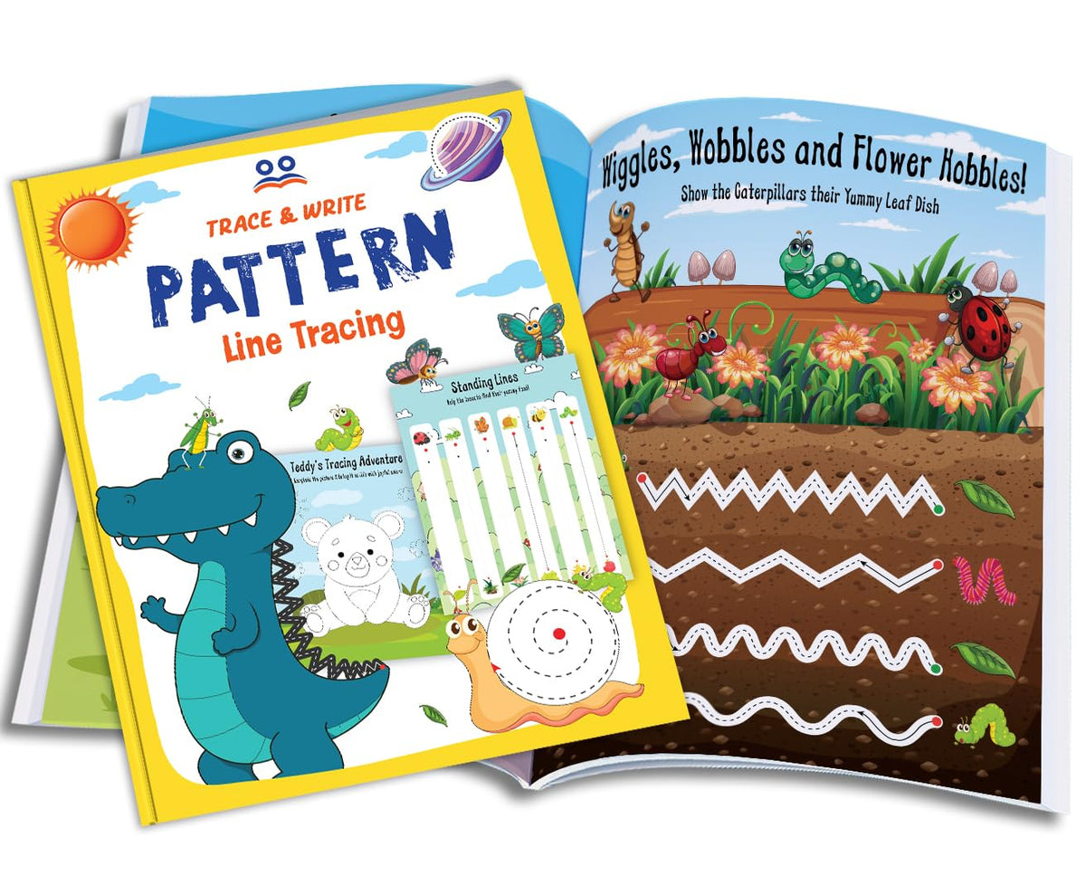 Tracing Books for Kids | Pencil Control Activity Book for Kids [4 Books] | Premium Quality Writing Practice Books - Alphabet ABC (Capital & Small Letters), Numbers, Lines & Pattern | Ages: 2 - 5 Years