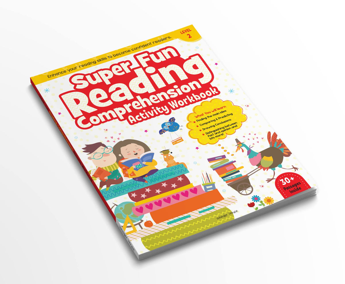 Super Fun Reading Comprehension Workbook: Level 2 | Activity Book for Kids | Ages 7–9 | Strengthen Reading & Thinking Skills with Engaging Passages