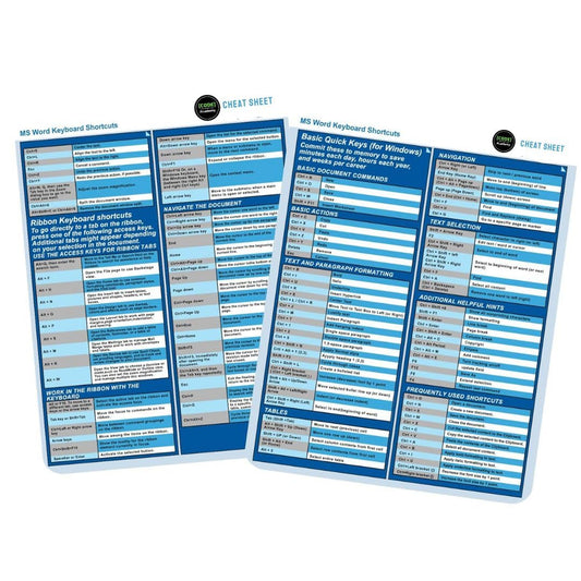 MS Word Shortcut Cheat Sheet – Laminated Quick Reference Guide | Essential Keyboard Shortcuts for Beginners & Pros (Free Hacking Course & Tools)