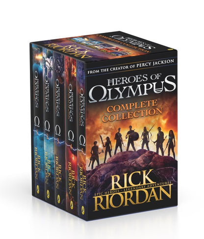 RICK RIORDAN: HEROES OF OLYMPUS COMPLETE COLLECTION – The Lost Hero, Son of Neptune, Mark of Athena, House of Hades & Blood of Olympus | Epic Mythology Adventure Series