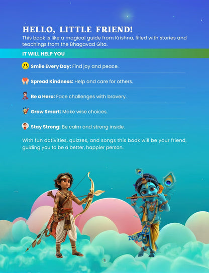 Bhagavad Gita for Kids English Edition | Krishna Stories for Children | Illustrated Moral Stories & Activity Book | Life Lessons & Values | Age 5–10