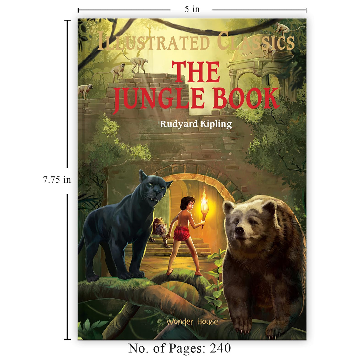 The Jungle Book | Illustrated Abridged Children Classics English Novel With Review Questions (Hardback)