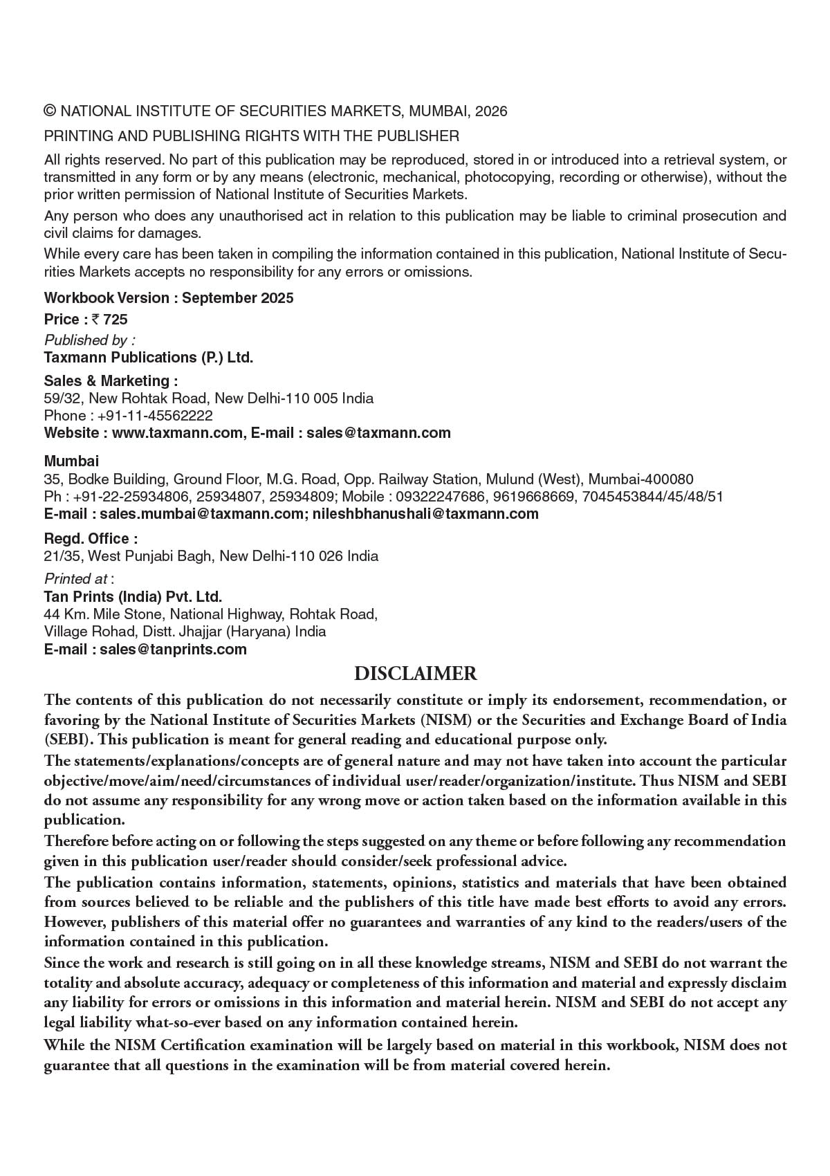 NISM X Taxmann's Portfolio Managers – Practice-Grade Guide to Portfolio Management in India—Spanning Asset Classes | Portfolio Theory | Risk | Strategy | Performance | SEBI Regulatory Framework