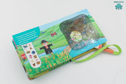 Booktopus Torch Discovery Book - At The Farm Hidden Picture Book with Torch - Learning Activity Books for Kids 4+ Years - Interactive Book: Torch Book
