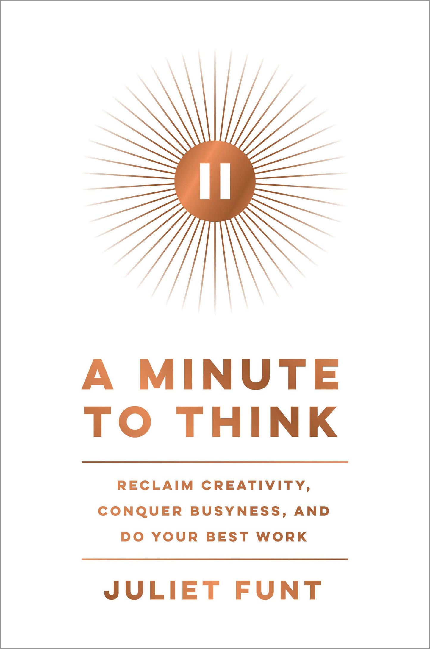 MINUTE TO THINK, A book cover