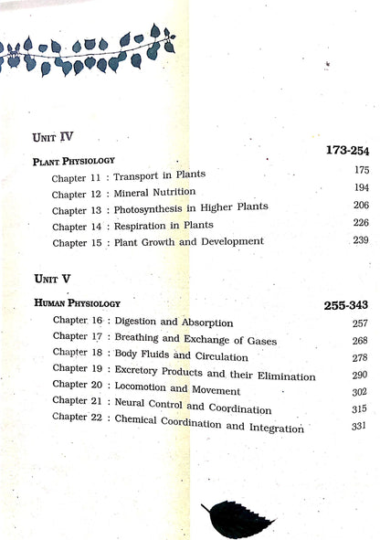 NCERT Biology Textbook For Class - 11 - 2025-26 Edition