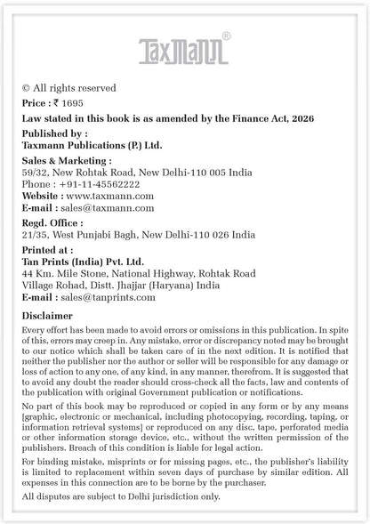 Taxmann's GST on Works Contract & Real Estate Transactions [Finance Act 2026] – Linking Foundational GST Machinery with Sector-Specific Provisions—Anchored to Statute | Rules | Case Law