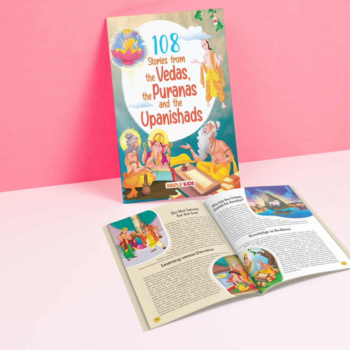 108 Stories from the Vedas, the Puranas and the Upanishads for Children (Illustrated) - Indian Mythology Story Book for Kids - Bedtime Stories -Read Aloud to Infants, Toddlers