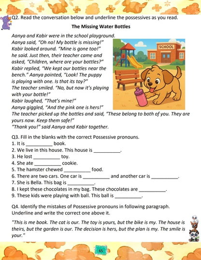 Class 2 English Grammar and Composition Book 2026 CBSE ICSE full syllabus with reading comprehensions Worksheets by Mathsninjas Bookland