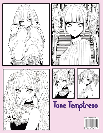 Anime Manga Girls: Coloring Book Color Unique Manga Characters - Ideal Gift for Animation Fans