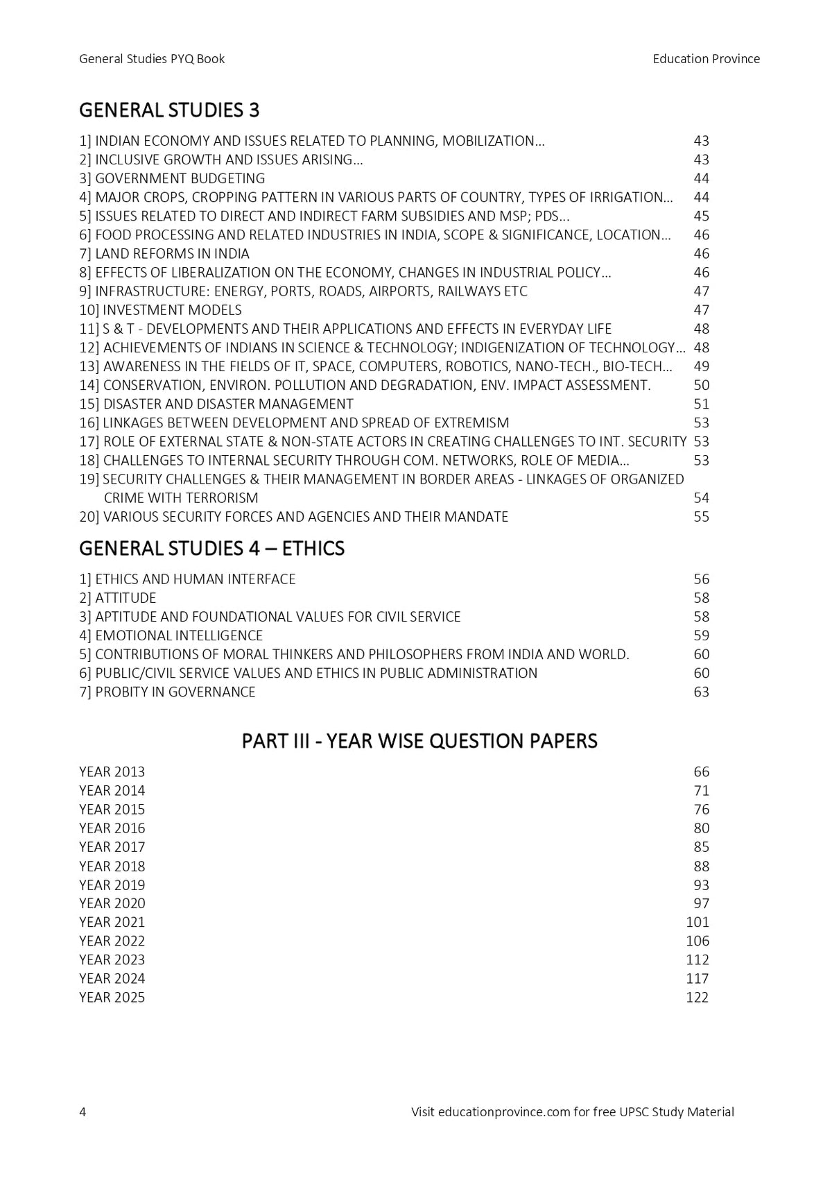 UPSC Mains PYQ: Topic wise Questions and Year wise Papers (Essay + GS 1-4)