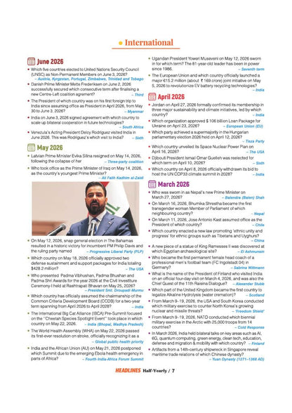 Arihant Headlines Speedy Current Affairs Half-Yearly 2026 (January-June) | National & International Events, Acts & Who's Who | One-Liners, Infographics | For UPSC, SSC, Banking, Railway & State Exams