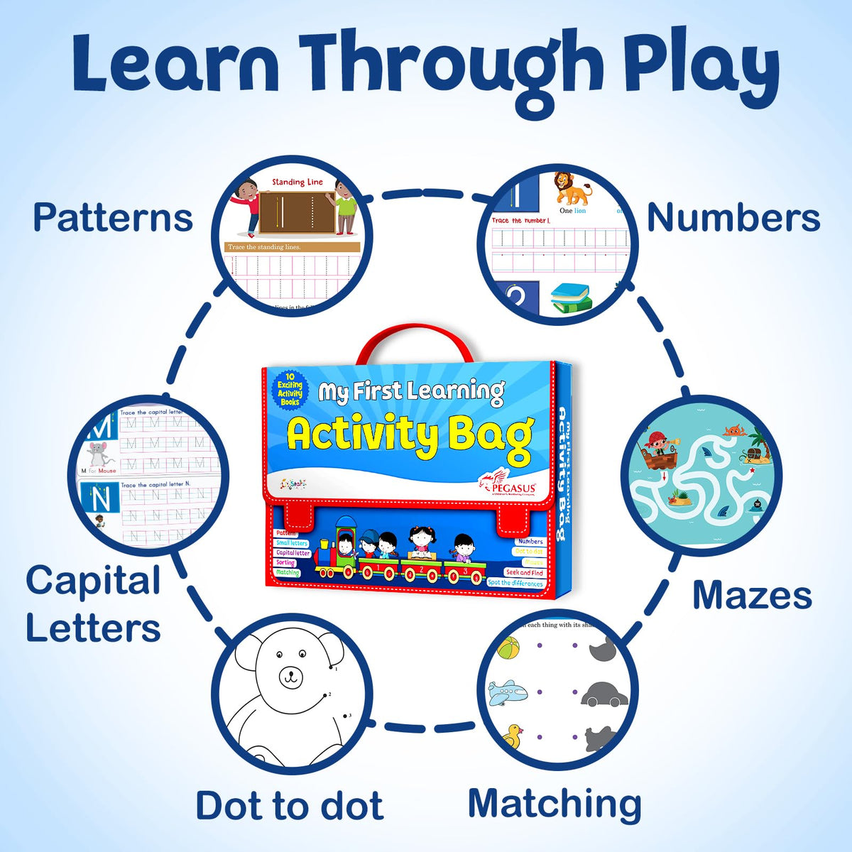 My First Learning Activity Bag - Set of 10 Exciting Activity Books