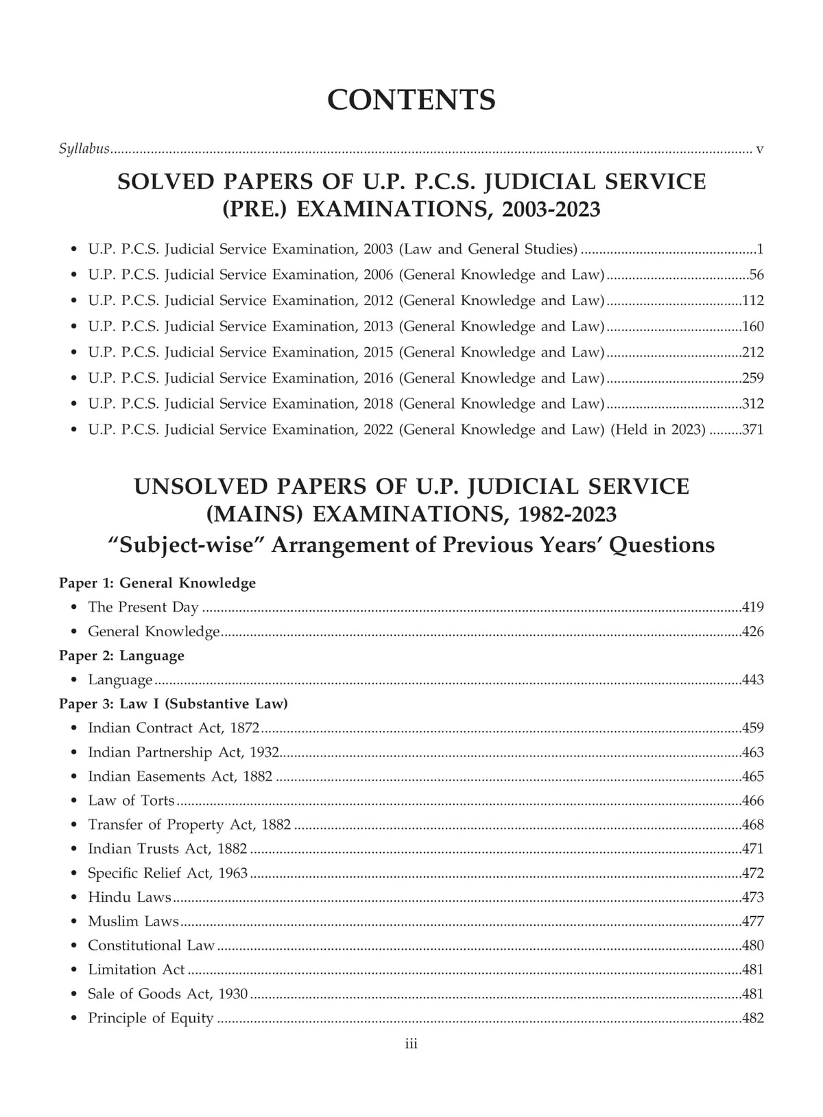 Solved Papers of Uttar Pradesh Judicial Service (Preliminary) Examinations | Answers with Explanations | Including Answers According to "BNS, 2023", ... Papers (1982-2023) | Singhal Law Publiations