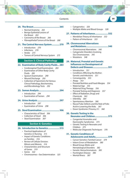 Textbook of Pathology & Genetics for Nurses, 3/E for BSc Nursing 3rd & 4th Semesters | General & Systemic Pathology, Hematology and Genetics with Chapter-wise MCQs, Flowcharts and Glossary