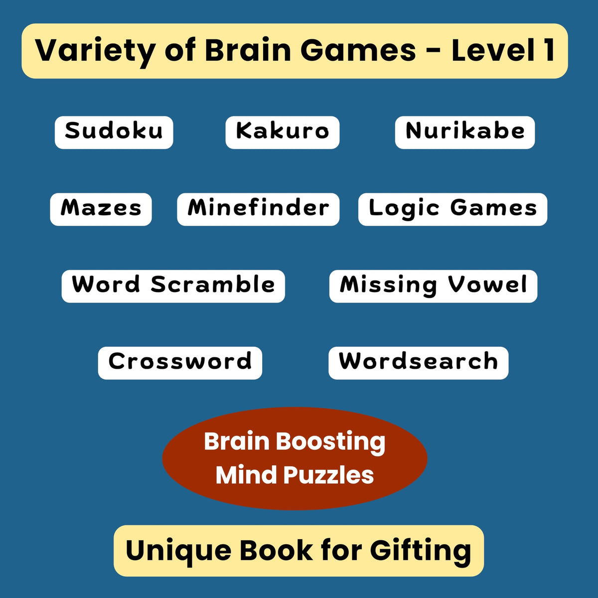 Brain Games for Creative Minds - Ultimate Puzzles for Adults - Level 1