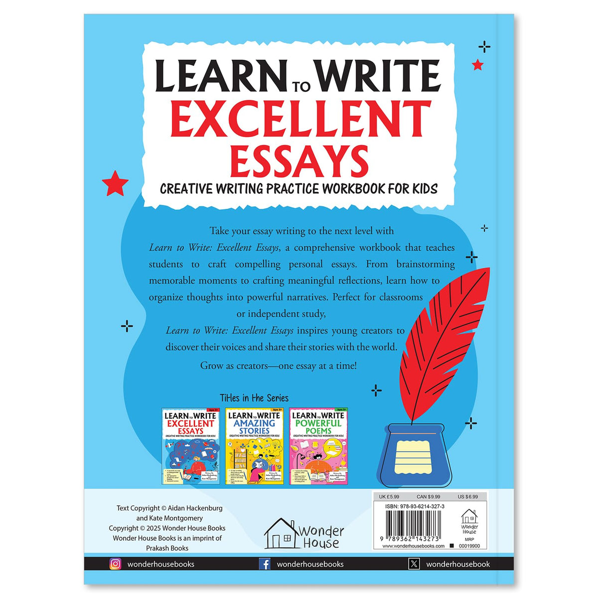 Learn to Write Excellent Essays Step-by-Step Writing Guide for Children | Ages 8–12 | Boost Creative Thinking, Structure & Vocabulary for Confident Essay Writing