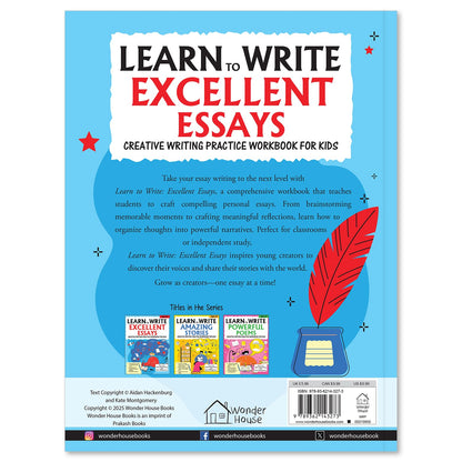 Learn to Write Excellent Essays Step-by-Step Writing Guide for Children | Ages 8–12 | Boost Creative Thinking, Structure & Vocabulary for Confident Essay Writing
