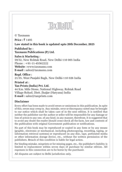 Taxmann's Companies Act with Rules [POCKET | Hardbound] – Authoritative | Fully Annotated Statutory Companion that Integrates the Act | Rules | Forms | Exemptions | Circulars | Enforcement Dates