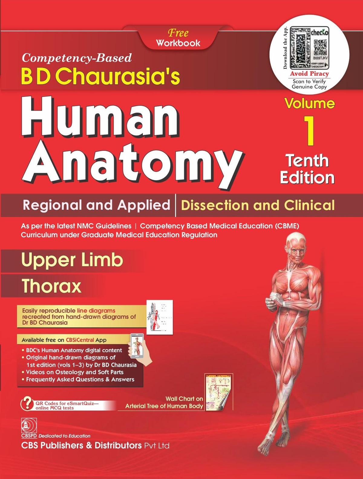 Bd Chaurasias Human Anatomy 10Ed 4 Vol Set (Pb 2025)