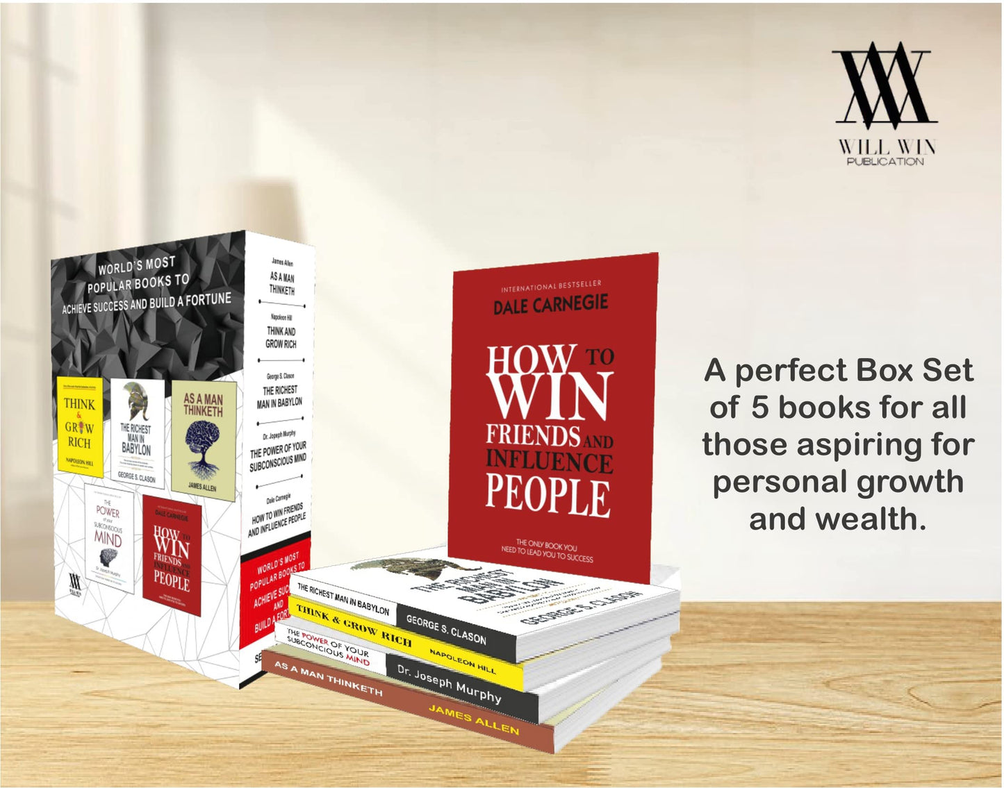 World’s Greatest Books For Personal Growth & Wealth (Set of 5 Books): Perfect Motivational Gift Set ( Think and Grow Rich | How to Win Friends & ... a Man Thinketh | The Richest Man In Babylon )