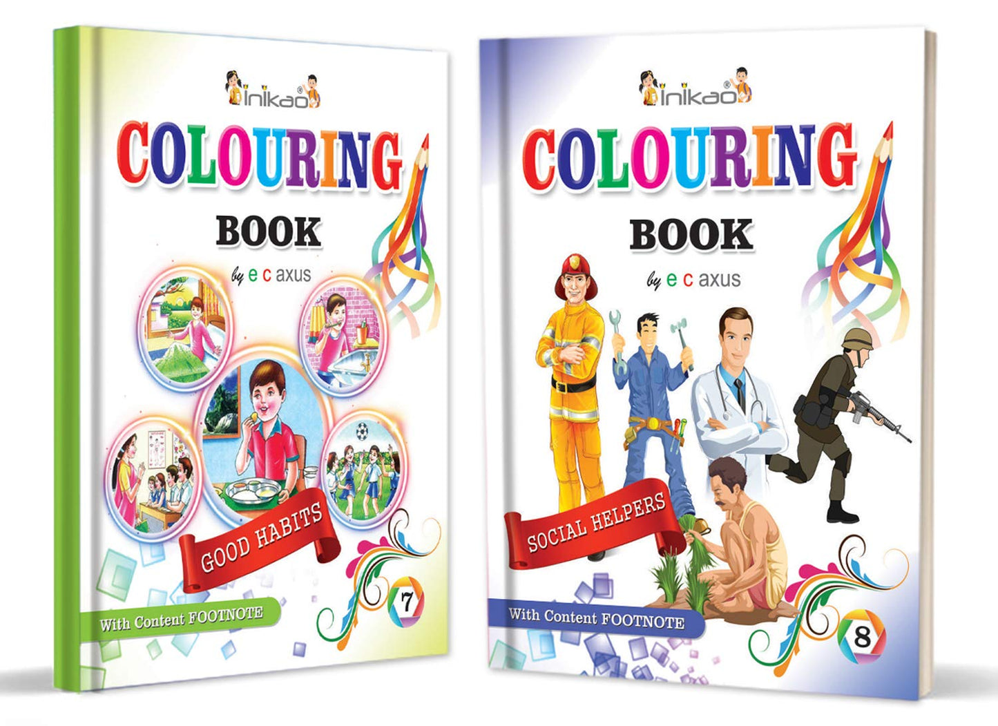 Colouring Books For Kids | Pack of 12 Copy Coloring Activity Book Collections for 3+ Years Children by InIkao (12 Books) : ( beginners step towards drawing ) 