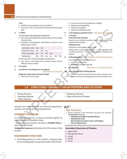 Self Assessment and Review of Biochemistry, 10/E for NEET PG, INI-CET and FMGE Aspirants | Chapterwise Concept Notes, High-yield Points, Quick Review and Solved PYQs with Explanations (2019-2025): 1