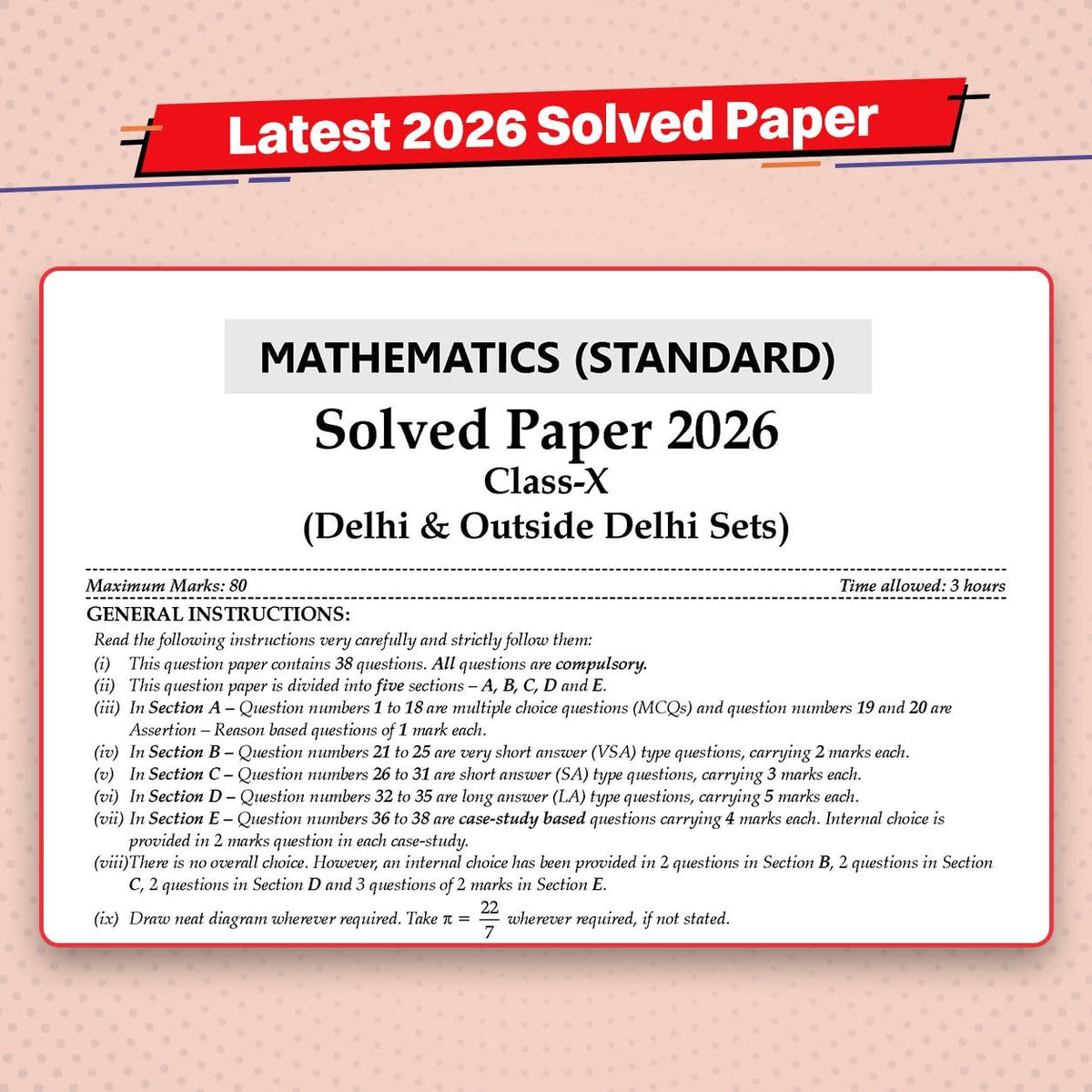 Oswaal CBSE 10 Previous Years Papers | Year-wise: Solved Papers (2017-2026) for Class 10 | Includes 2026 Papers (Delhi & Outside Delhi) - fully solved | NCERT & Competency-based questions | 2027 Exam