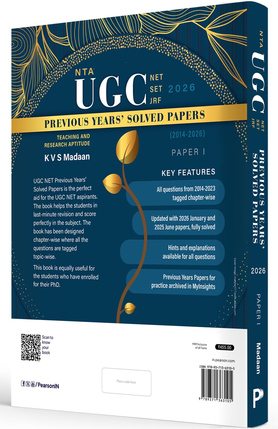 Pearson'26 NTA UGC NET SET,JRF Paper 1 Previous Years' Solved Papers-2014 to 2026 (Teaching & Research Aptitude)|January 2026 & June 2025 Solved paper
