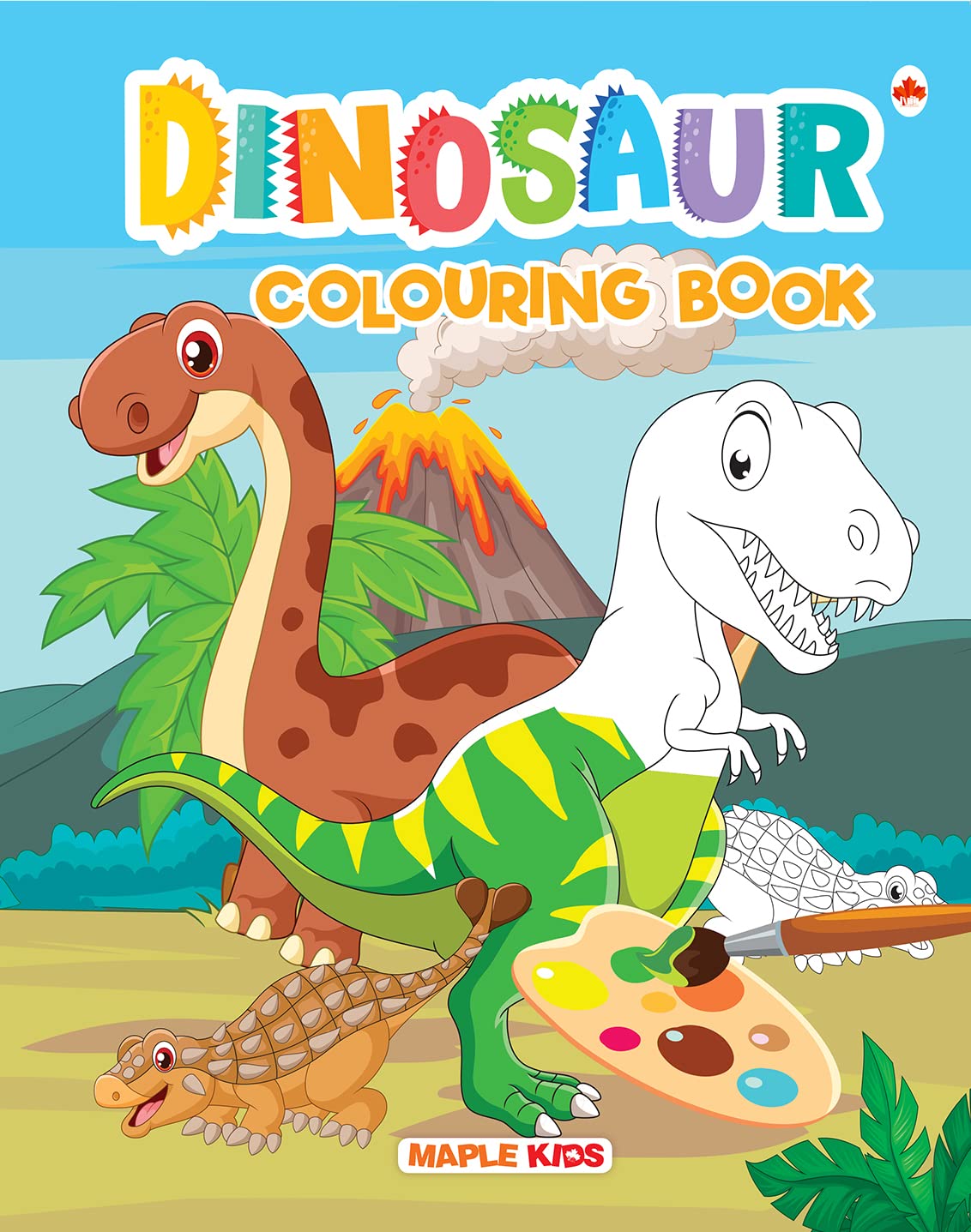 Dinosaur Colouring Book for Kids - Colouring Activity Book - Gift to children for painting, drawing and colouring - Age 2+ - Activity Colouring Book for Children