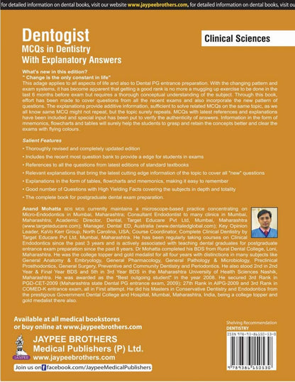 DENTOGIST :MCQS IN DENTISTRY WITH EXPLANATORY ANSWERS CLINICAL SCIENCES