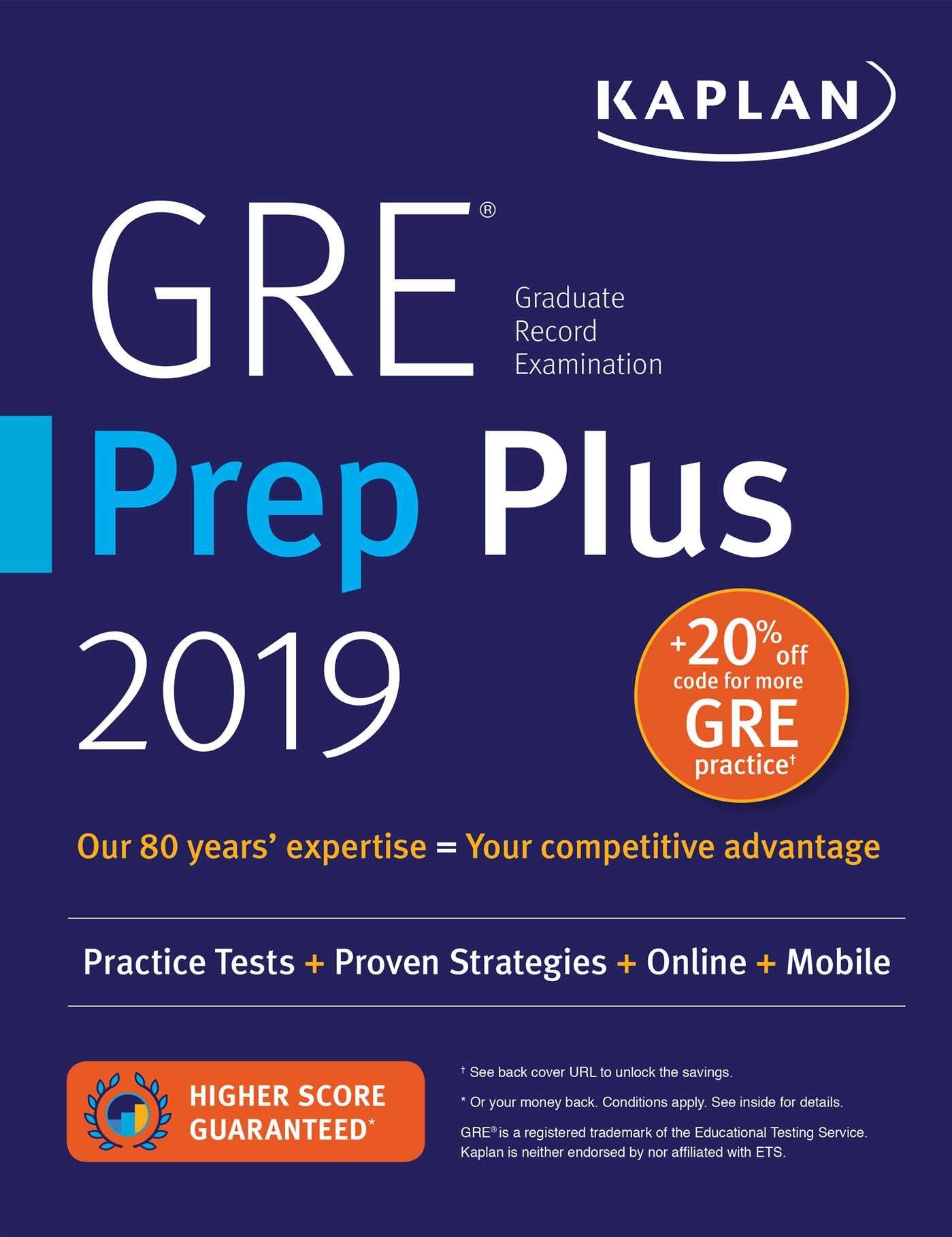 GRE Prep Plus 2019 book cover