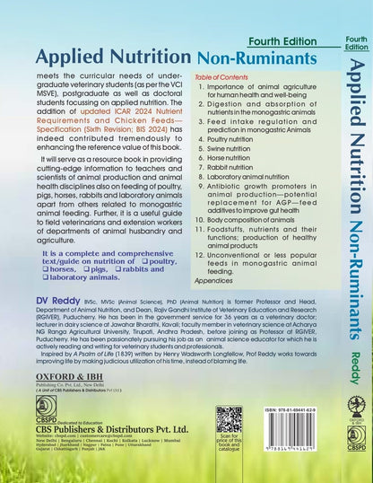 Applied Nutrition Non-Ruminants 4/e (PB - 2027) ISBN - 9788169441629