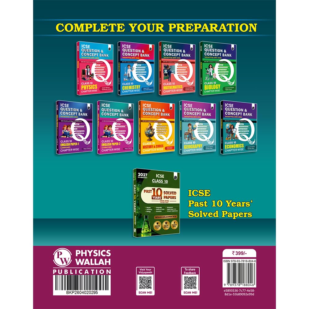 PW Class 10 ICSE Question & Concept Bank English Paper 2 (Literature) 2027 Chapterwise & Topicwise By Nupur Sharma | Narrative/ Poetic Sketch & Devices | Important Practice Questions