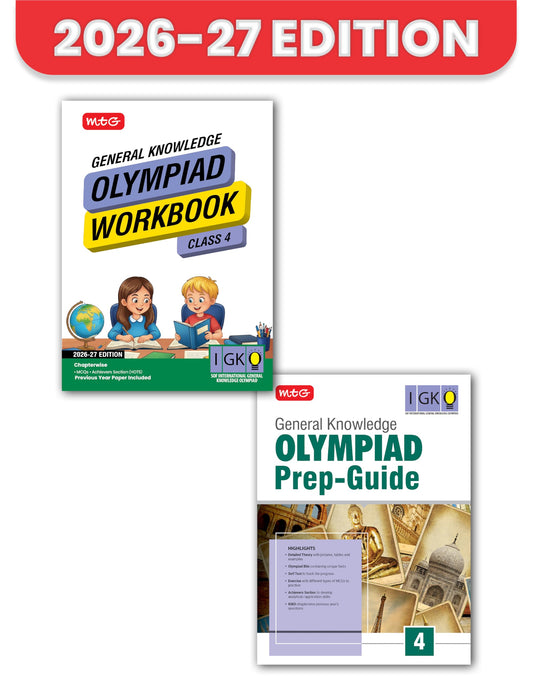 MTG General Knowledge (IGKO) Olympiad Workbook & Prep Guide Class 4 | Detailed Theory, Exercise with Self Test For Practice | SOF Olympiad Books For Exam 2026-27 (Set of 2 Books)