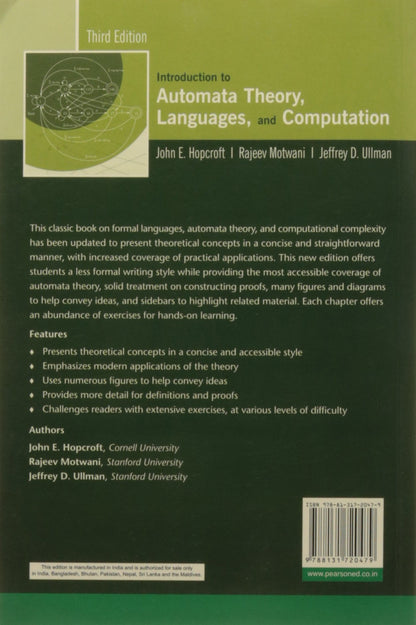 Introduction to Automata Theory, Languages, and Computation, 3e