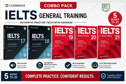 Cambridge IELTS General Training Combo Pack Books 17-21 with Answers (5 BOOK COMBO)