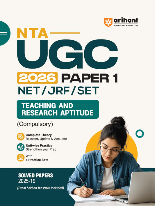 Arihant NTA UGC NET/JRF/SET Paper 1 | Teaching & Research Aptitude (Compulsory)| Complete Theory + Unitwise Practice MCQs | Solved Papers (2010–2025) & 5 Practice Sets & 100% Explanations