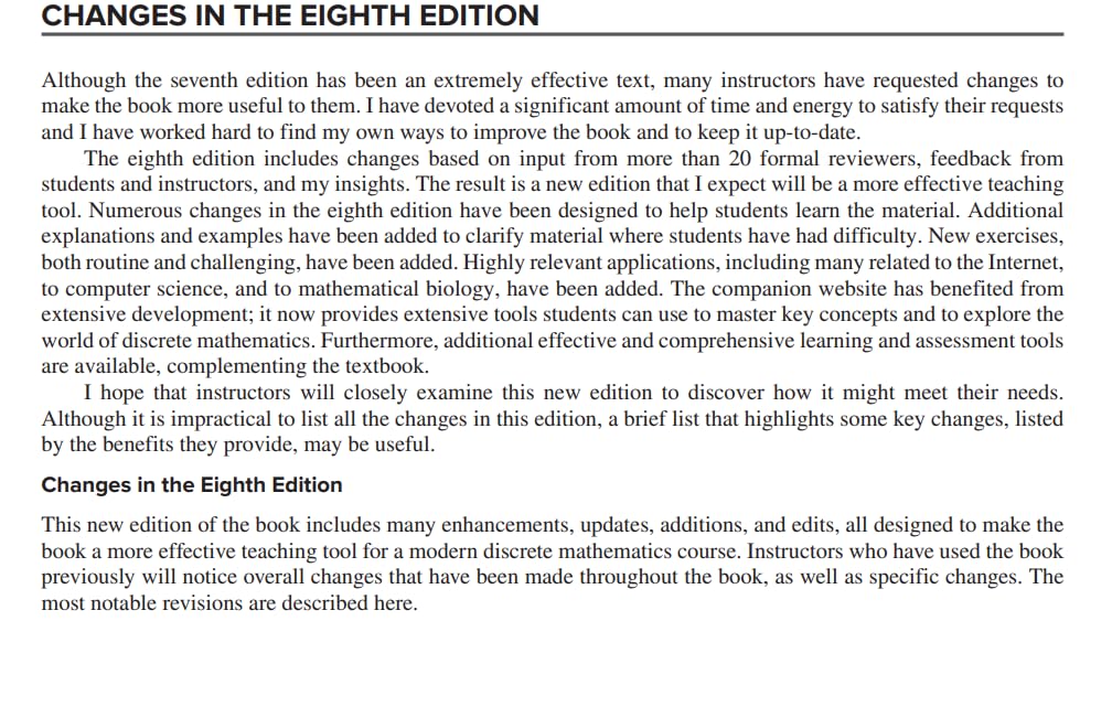 Discrete Mathematics And Its Applications | 8th Edition | Kenneth H. Rosen & Dr. Kamala Krithivasan